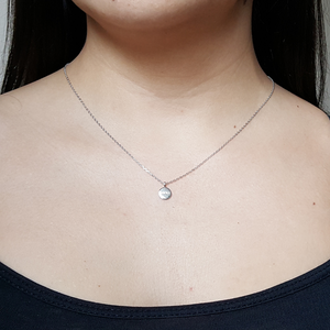 Zilveren Minimalistische Ketting 'LUCKY'
